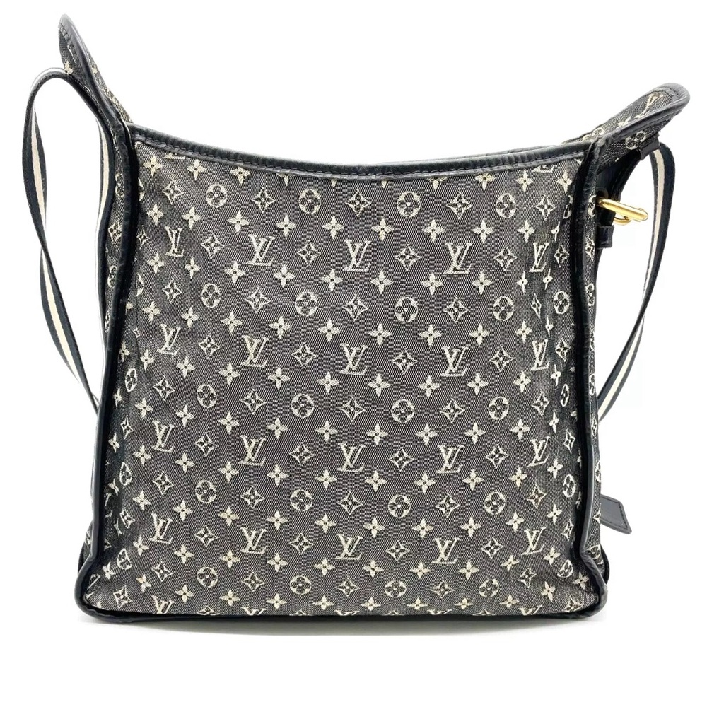 Auth Louis Vuitton Denim Besace Mary Kate Monogram Mini Lin Noir Crossbody - Picture 2 of 11
